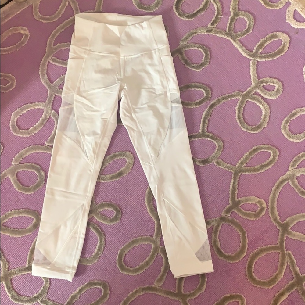 Lululemon cropped white leggings